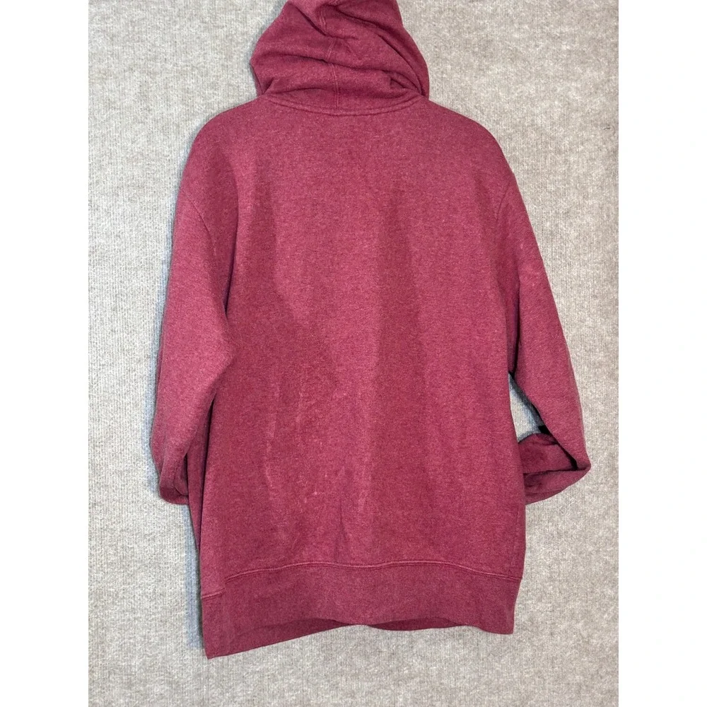 The North Face Hoodie Mens Large Red Heather Big Logo Pullover Gorpcore